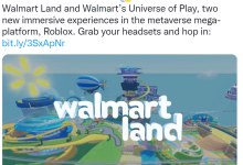 沃尔玛在 Roblox 上推出元宇宙体验 Walmart Land 和 Walmart\'s Universe of Play-币圈最新消息