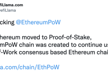数据网站 DeFiLlama 现已支持 EthereumPoW-币圈最新消息